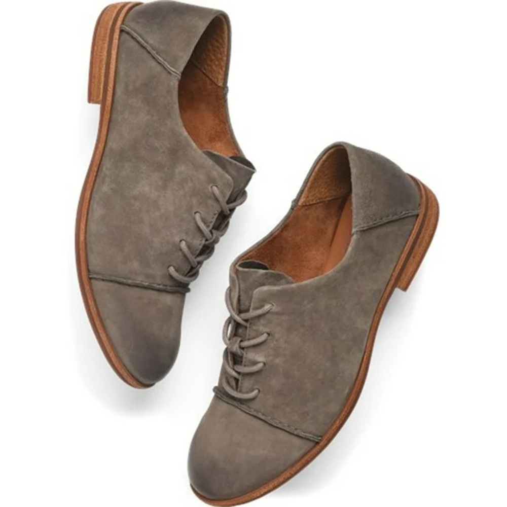 NWOT Kork-ease Taupe Gray Suede Tillery Oxford Shoes